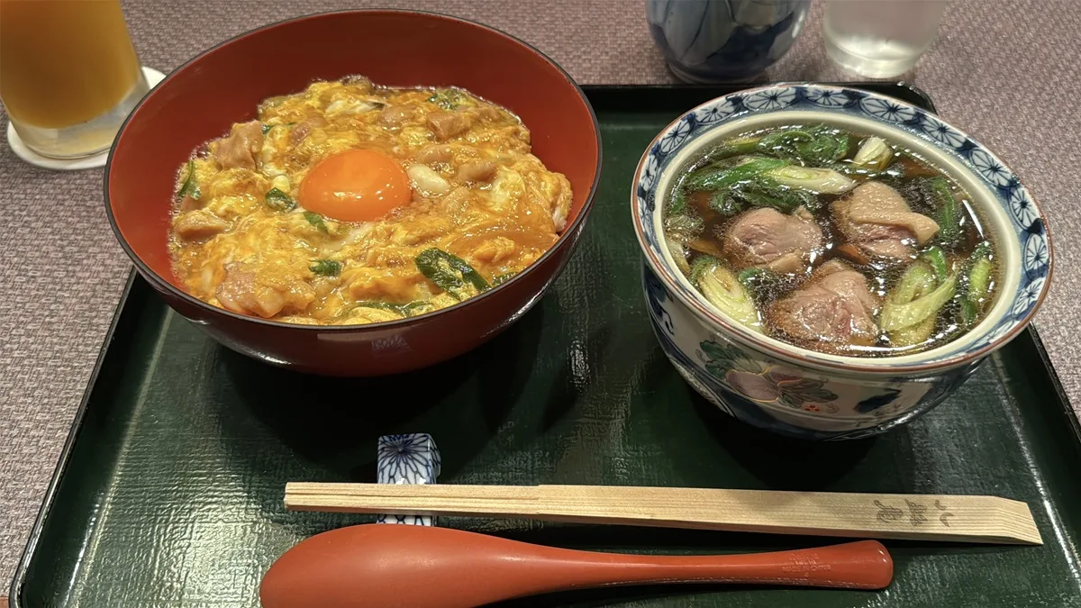 親子丼と鴨なんば(小)セット
